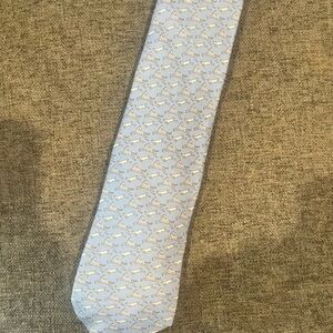 Hermes Blue Tie with Horse and Goat Motif